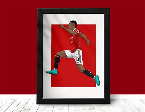 Marcus Rashford Manchester United A Print Football Etsy