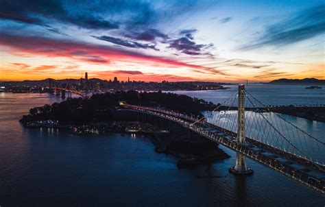 Colorful Sunset Over The Bay Bridge Con Imágenes Fotos Ciudades