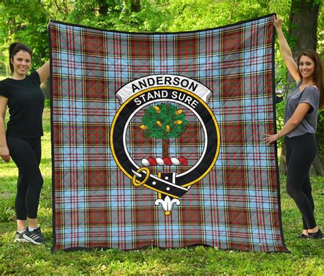 Scottishshop Premium Quilt Anderson Ancient Tartan Quilt Clan Crest