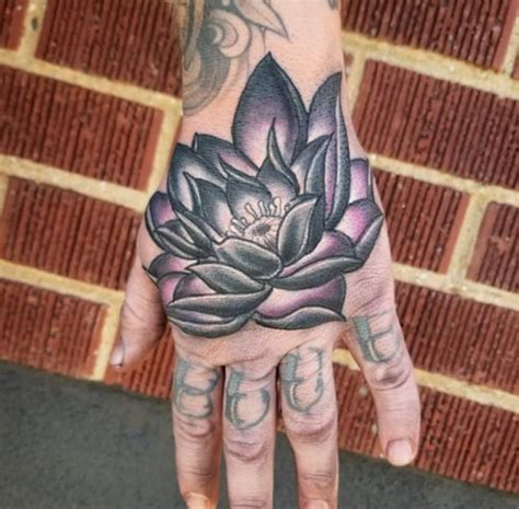 Lotus Flower Tattoo On Hand Idalias Salon