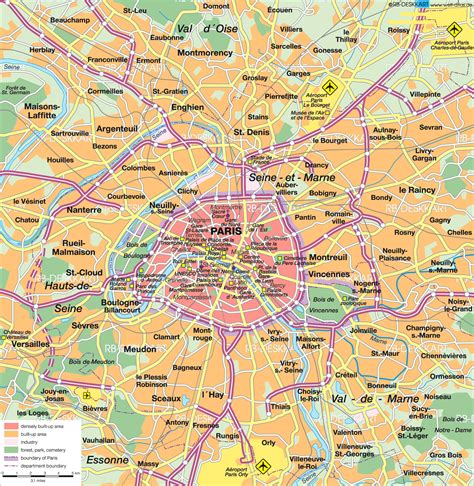 Map Of Paris City In France Welt Atlasde