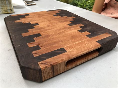 Red Oak And Walnut End Grain Cutting Board Pretty Stoked With How This