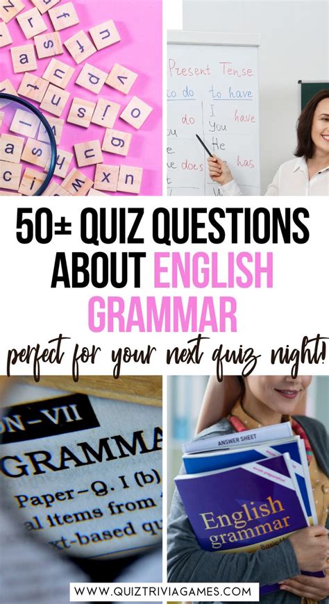 50 English Grammar Quiz Questions And Answers Quiz Trivia Games