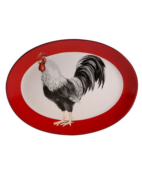 Certified International Homestead Rooster Oval Platter Macys