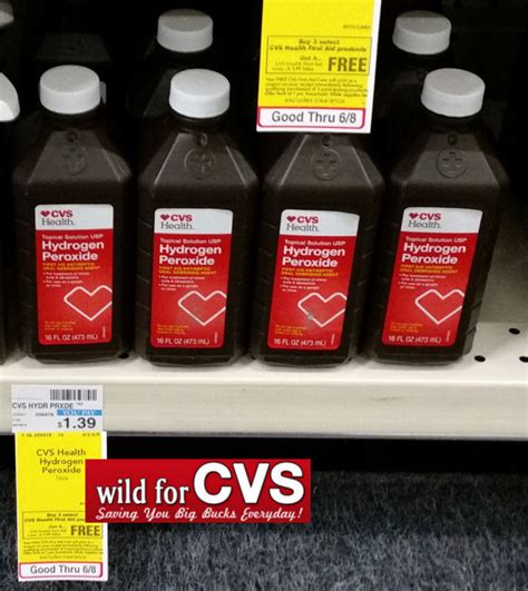 Skinsafe has reviewed the ingredients of cvs health hydrogen peroxide, 32 fl oz and found it to be hypoallergenic and free of fragrance, gluten, coconut, nickel, top common allergy causing. Free First Aid Kit WYB Hydrogen Peroxide!