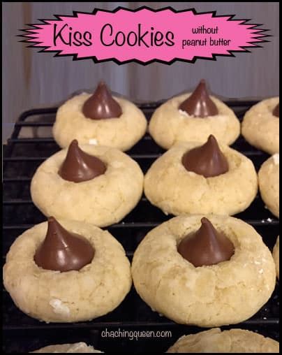 Hershey Kiss Thumbprint Cookies Without Peanut Butter