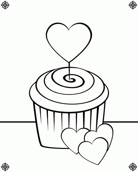 Birthday Cupcake Coloring Pages Download And Print For Free