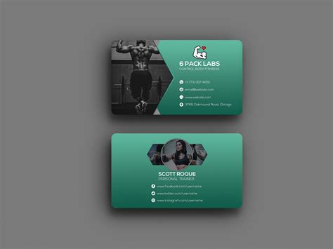 No single item in a business can say so much in so little a space as the business card, after all. 6 Pack abs Personal Trainer Business Card | TechMix