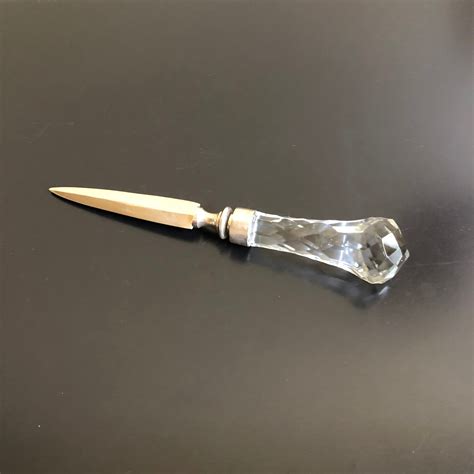 Letter Opener Thick Glass Handle Letter Opener By Eastwingvintage On