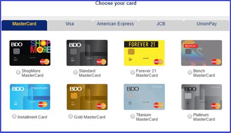 Procedure for bdo credit card application. bdo-credit-card-options - The Pinay Investor