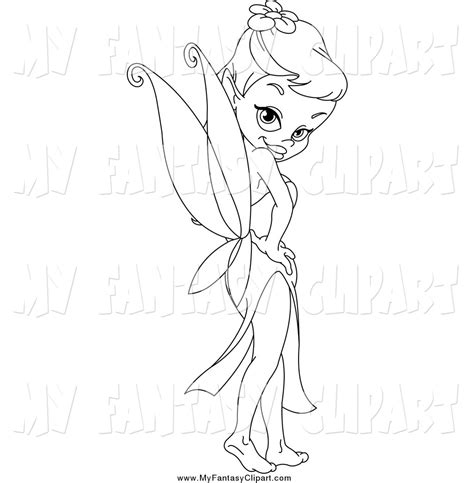 fairies clip art black and white