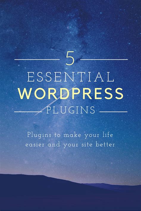 This doesn't mean a plugin solution should be discarded. 5 Essential WordPress Plugins | Website Makeovers