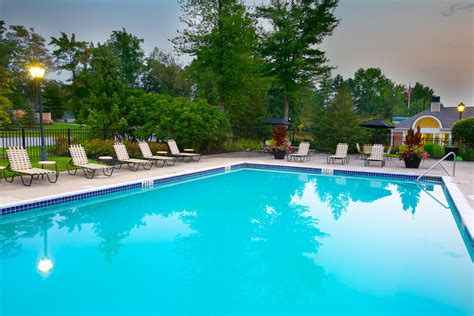 Our sparkling outdoor pool is surrounded by nature with plenty of
