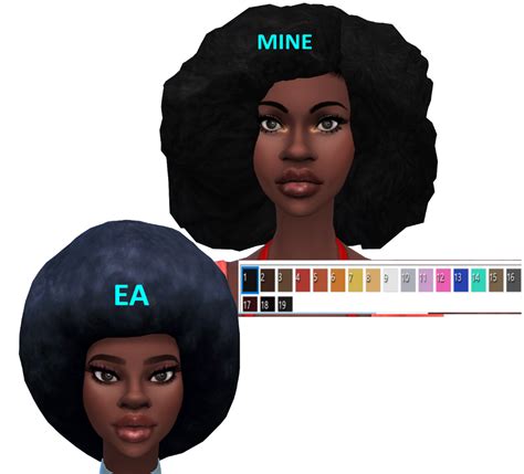 Maxis Match Afro Hair Pt3 4 Glorianasims4 On Patreon Sims 4 Afro Hair
