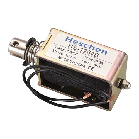 Hechen Solenoid Electromagnet Hs 1264b Dc12v24v 55n 10mm Stroke Push
