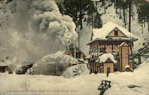 Southern Pacific Rotary Snow Plow On The Shasta Route