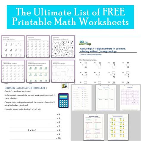 Law of sines and cosines worksheets law of sines and cosines worksheet (this sheet is a summative worksheet that focuses on deciding when to use the law of sines or cosines as well as on using both formulas to solve for a single triangle's side or angle) Free Printable Elementary Math Worksheets - Printables 4 Mom