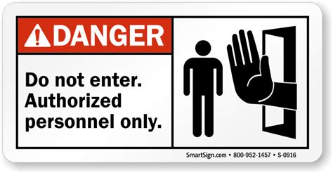Do Not Enter Authorized Personnel Only With Graphic Sign SKU S 0916