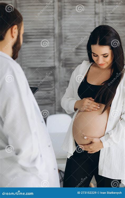 Gynecology Consultation Pregnant Woman With Her Doctor In Clinic Stock Image Image Of Care