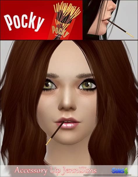 Jenni Sims New Mesh Accessory Lip Pocky • Sims 4 Downloads