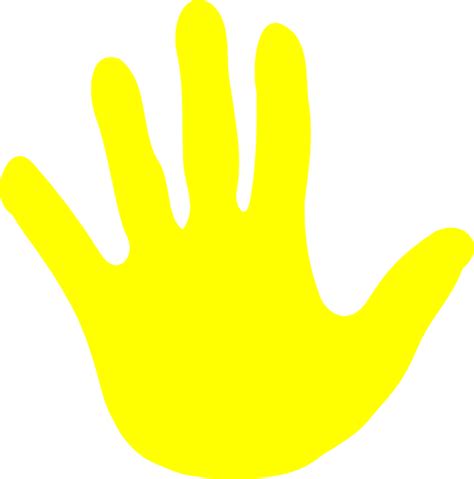 Hand Yellow Left Clip Art At Vector Clip Art Online