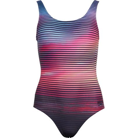 Buy Speedo Womens Summer Sunset U Back Swimsuit Navyblue
