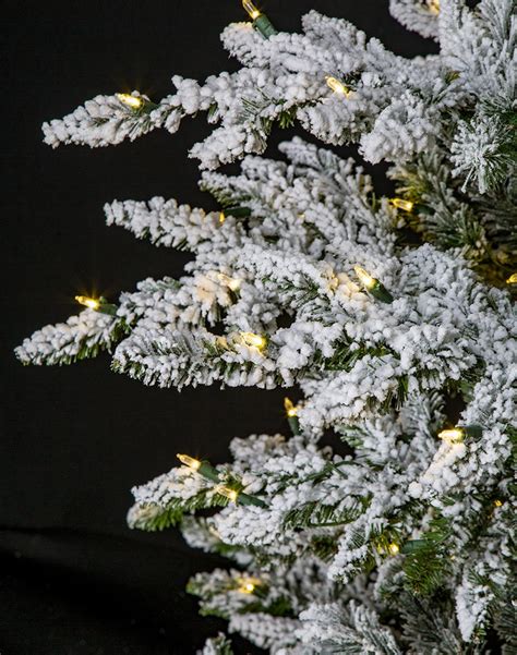 Earthflora Led Pre Lit Artificial Christmas Trees Medium Flocked