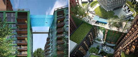 Worlds First All Glass Sky Pool Will Hang 115 Feet Above London Demilked