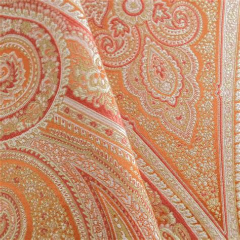 Orangemulti Paisley Jacquard Home Decorating Fabric Fabric By The