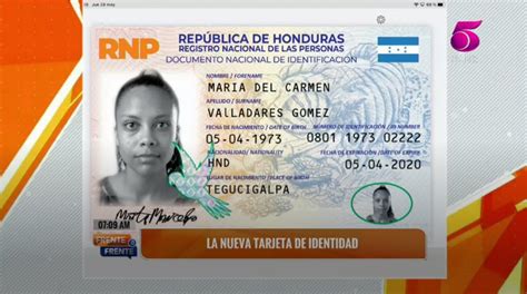 Así Será La Nueva Tarjeta De Identidad En Honduras Según El Rnp
