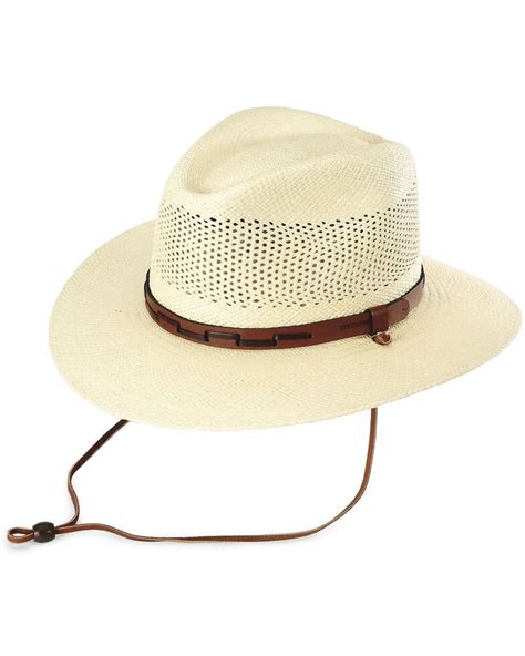Stetson Mens Airway Uv Protection Western Straw Hat Sheplers