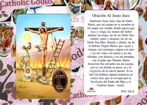Holy Card Of Oracion Al Justo Juez Spanish Ziegler Company 41 Off