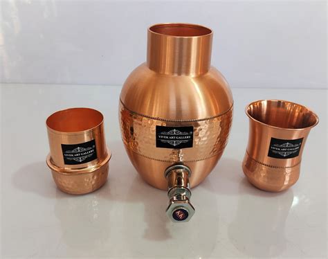 Handmade Pure 100 Copper Designer Dispenser Water Pot 1500 Etsy UK
