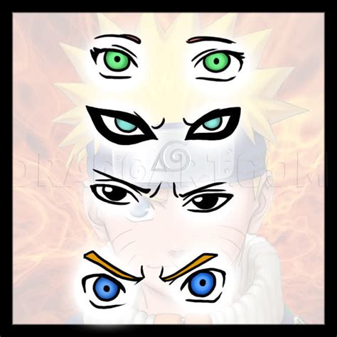 How To Draw Naruto Eyes Step By Step Drawing Guide By Dawn Dragoart