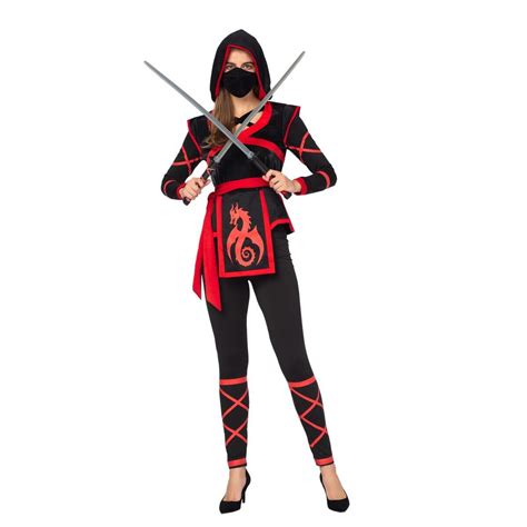 Sexy Halloween Darkness Ninja Warrior Costume For Women With Ninja Mask Joyfy