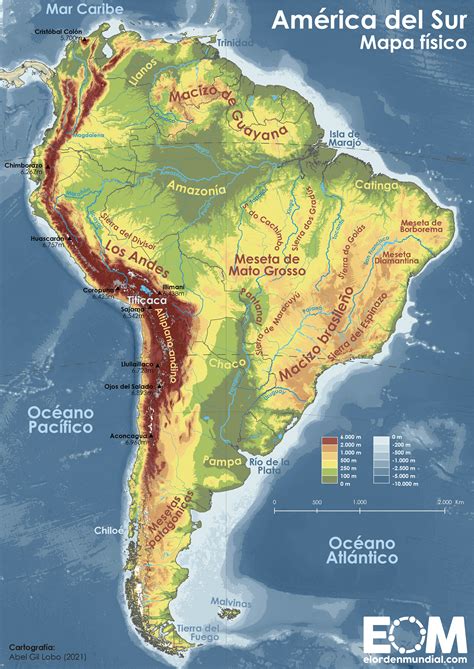 El Mapa Físico De América Del Sur Mapas De El Orden Mundial Eom