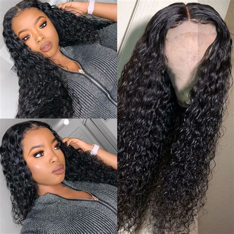 136 Lace Front Wig Deep Wave Curly Virgin Human Hair Wigs 180 Density