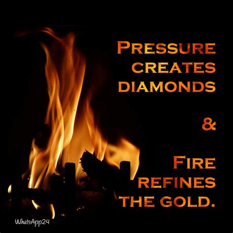 Read more quotes from george s. Pressure creates diamonds and fire refines the gold ...