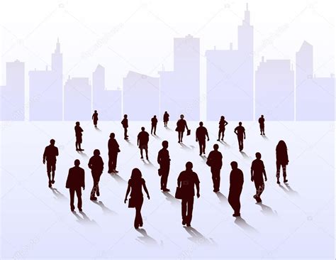 People Walking Silhouettes Stock Vector Image By ©eobrazy 65148553