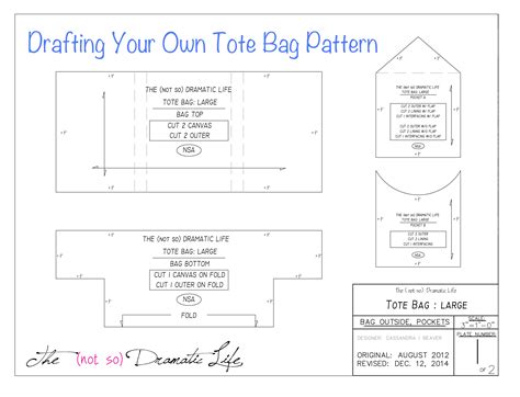Printable Tote Bag Pattern Template