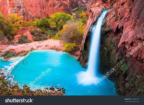 Beautiful Havasu Fallssupai Arizona Stock Photo