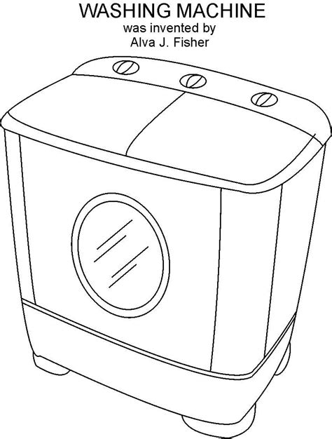 Check living for more colouring pages. Washing Machine coloring page