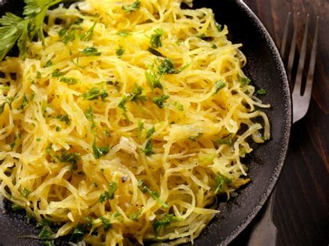 Garlic Butter And Herb Spaghetti Squash With Toasted Seeds