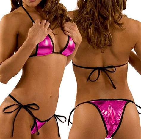 Fashion Care 2u S080 4 Pink Metallic Bikini Bathing Swimwear