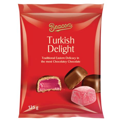 Beacon Turkish Delight Chocolate 125g Soft Sweets Chocolates