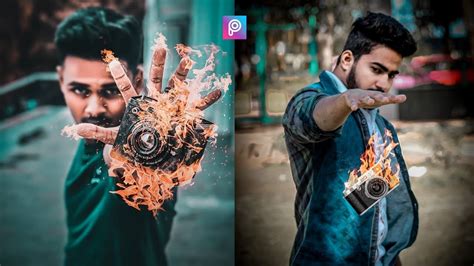 Picsart 3d Fire Camera Photo Editing Tutorial Step By Step In Hindi In