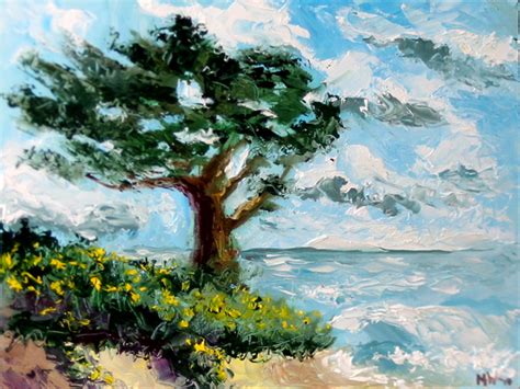 Daily Painters Abstract Gallery Mark Adam Webster Cypress Tree On