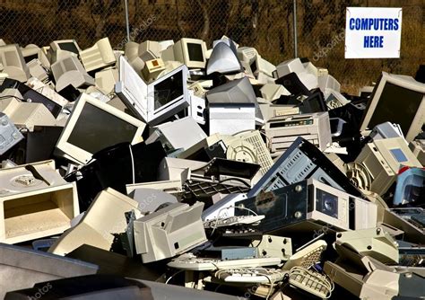 Old Computers At Recycling Depot — Stock Photo © Tonympix 13716808