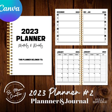 2023 Planner 2 Canva Templates Canva Bemoore Creative