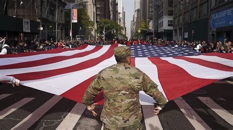 New York City Salutes Veterans Active Military At Veterans Day Parade